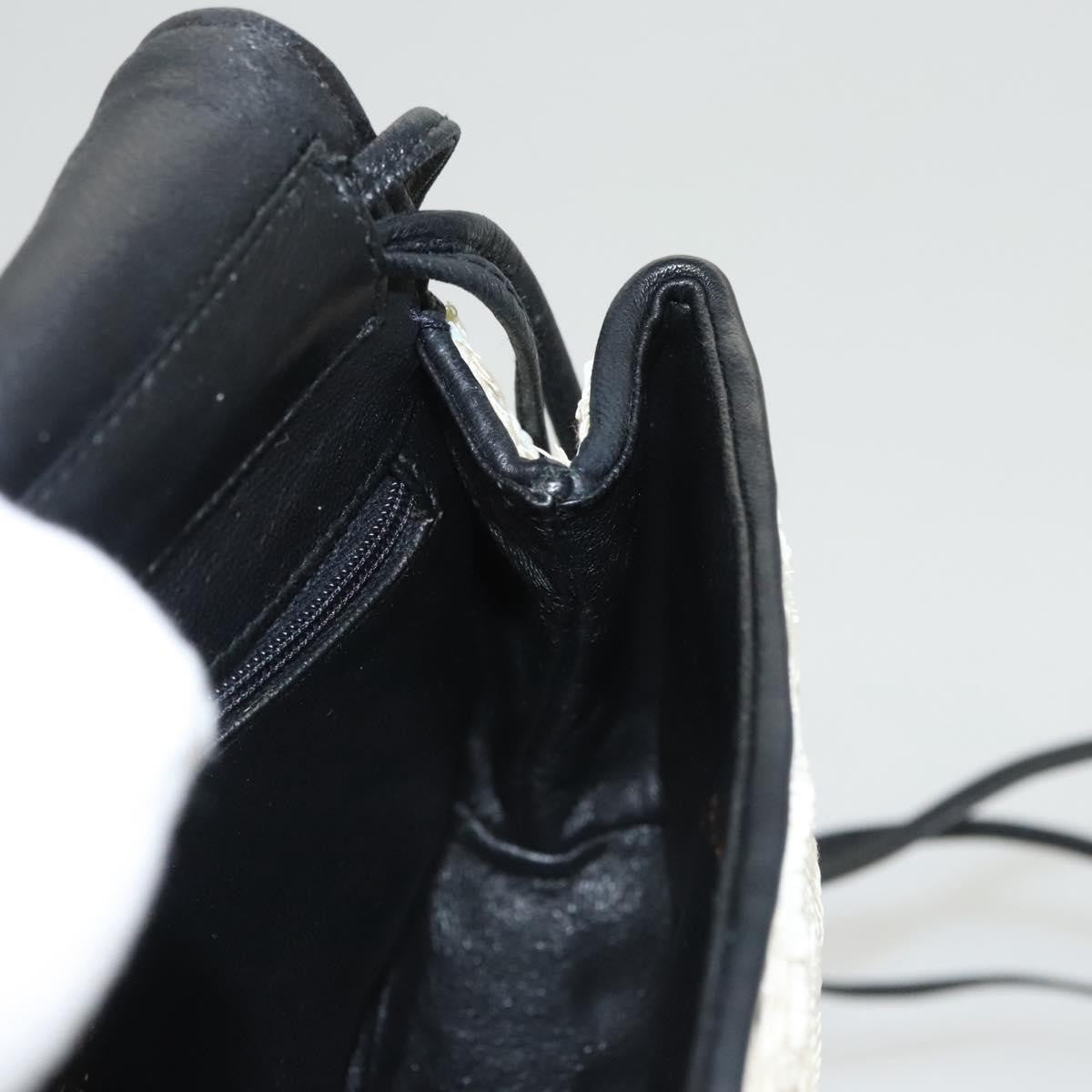 Chanel Floral CC Flap Bag Leather, WHITE, LEATHER, Shoulder bag