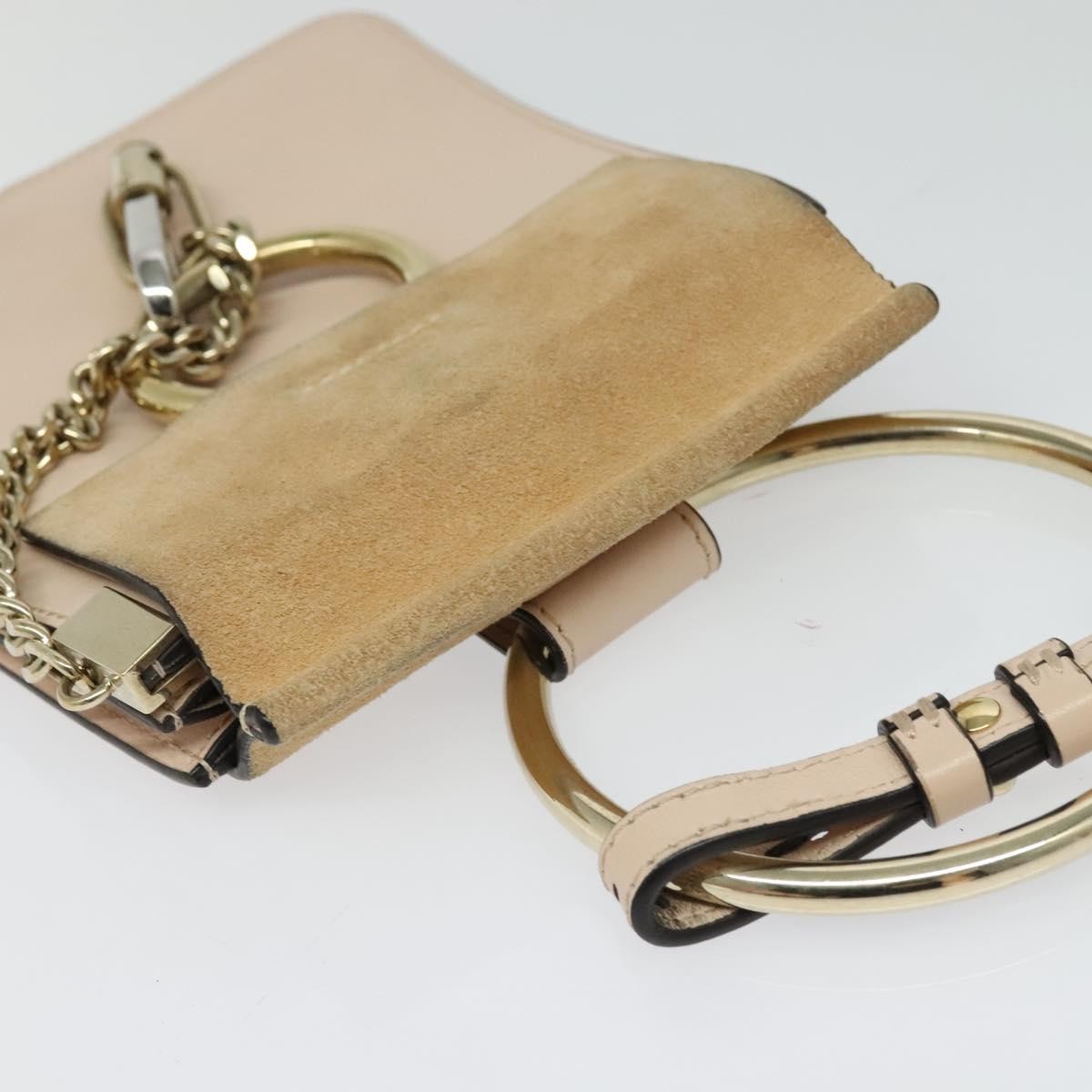 Chloe Faye Crossbody Leather and Suede, BEIGE, LEATHER, Shoulder bag