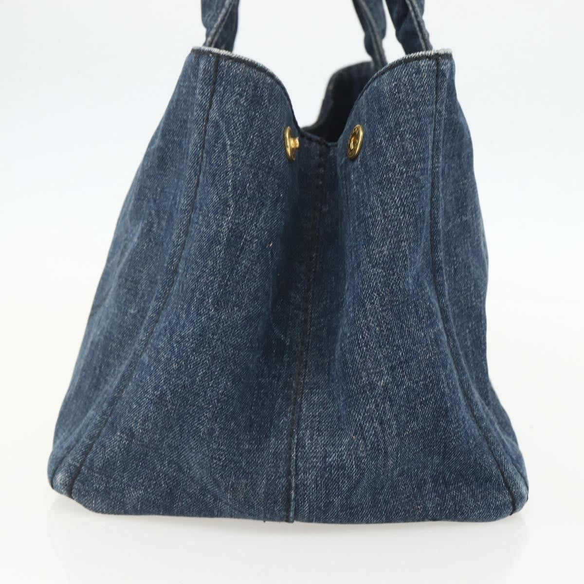 Prada Canapa Tote Denim, BLUE, CANVAS, Tote bag