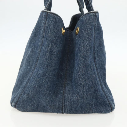 Prada Canapa Tote Denim, BLUE, CANVAS, Tote bag