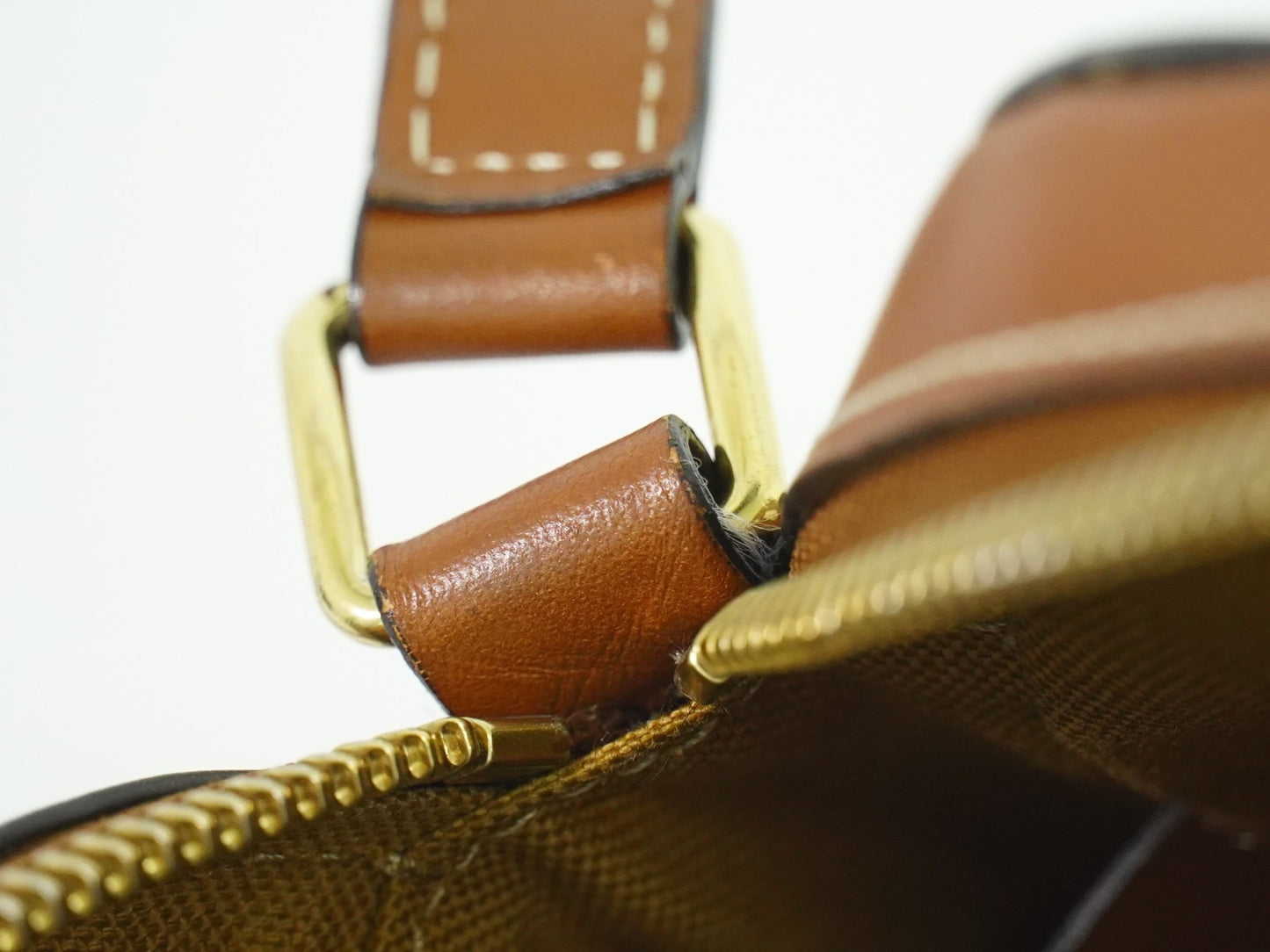 Celine Logo Camera Bag Triomphe Coated Canvas, BROWN, CLOTH, Shoulder bag