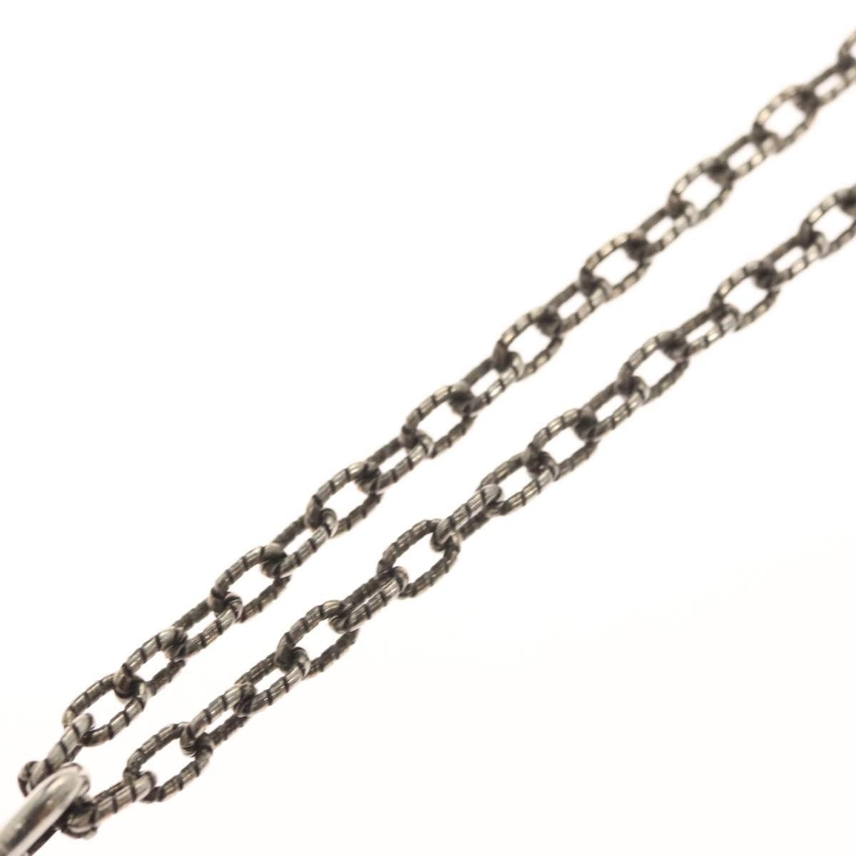 Gucci Engraved Interlocking G Chain Link Pendant Necklace Sterling Silver, SILVER, SILVER, Necklace
