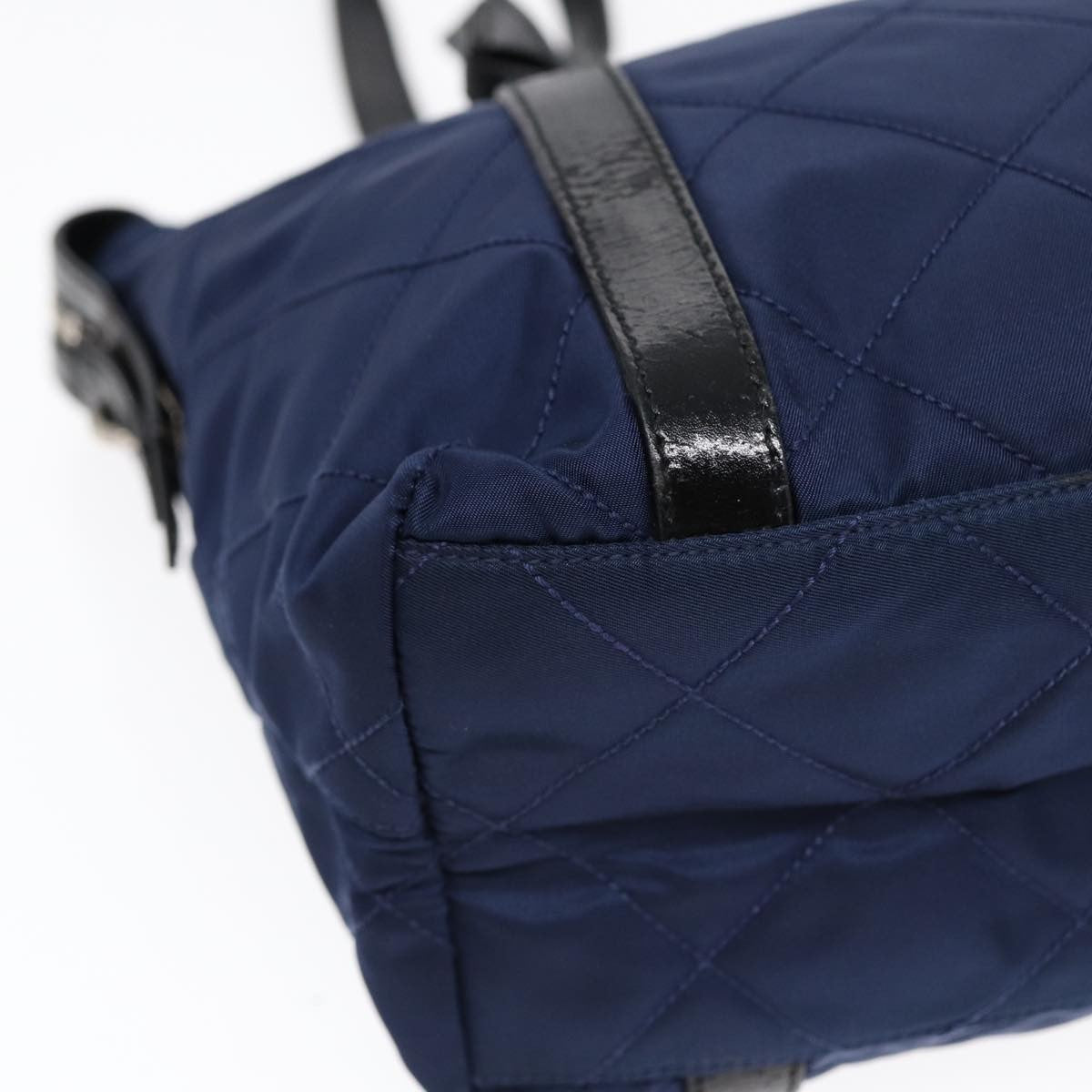 Prada Vintage Shoulder Bag Quilted Tessuto, NAVY, NYLON, Shoulder bag
