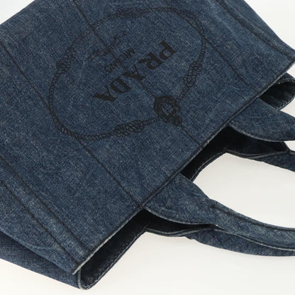Prada Canapa Tote Denim, BLUE, CANVAS, Tote bag