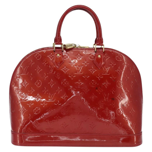 Louis Vuitton Alma Handbag Monogram Vernis, RED, PATENT_LEATHER, Handbag