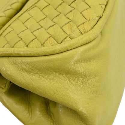 Bottega Veneta Intrecciato Shoulder bag Leather, GREEN, LEATHER, Shoulder bag