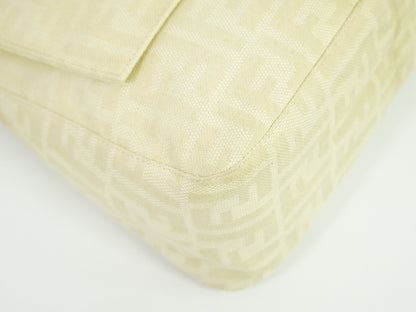 Fendi Mamma Baguette Zucca canvas, BEIGE, CANVAS, Shoulder bag