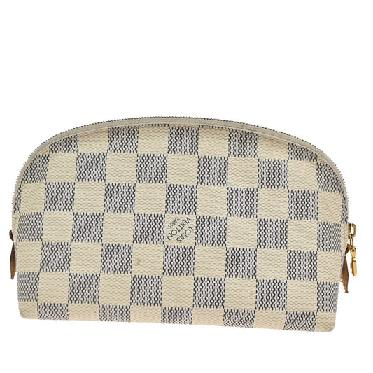 Louis Vuitton Cosmetic Pouch Damier, WHITE, CANVAS, Clutche & pouche