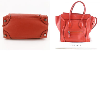 Celine Luggage Bag Grainy Leather, ORANGE, LEATHER, Handbag