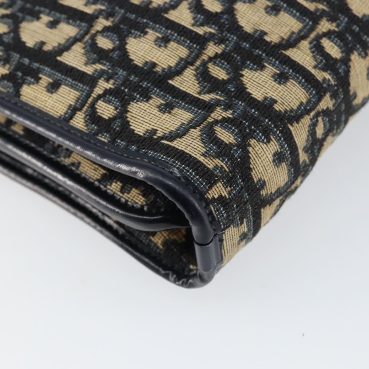 Christian Dior Vintage CD Trotter Handbag Canvas, NAVY, CANVAS, Handbag