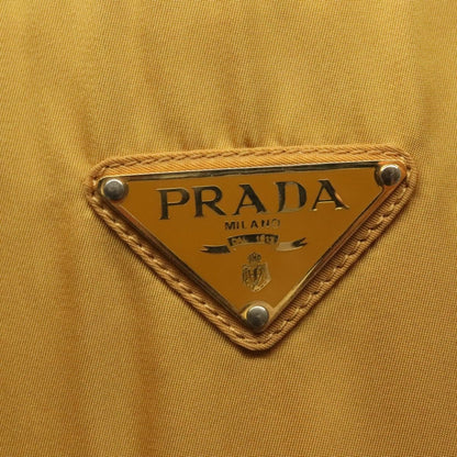 Prada Metal Handles Tote Tessuto, YELLOW, NYLON, Tote bag