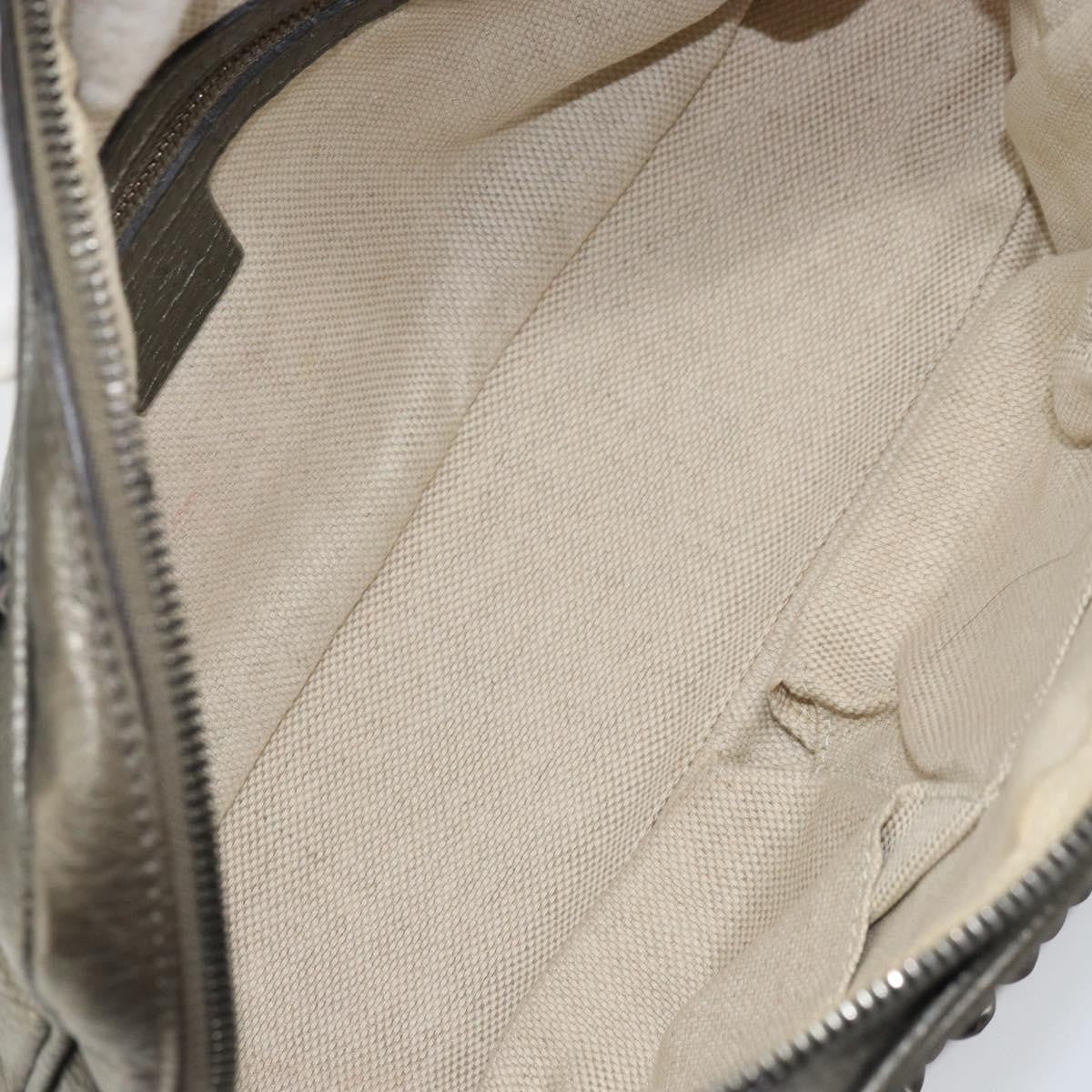 Gucci Soho Chain Zip Shoulder Bag Leather, GOLD, LEATHER, Shoulder bag