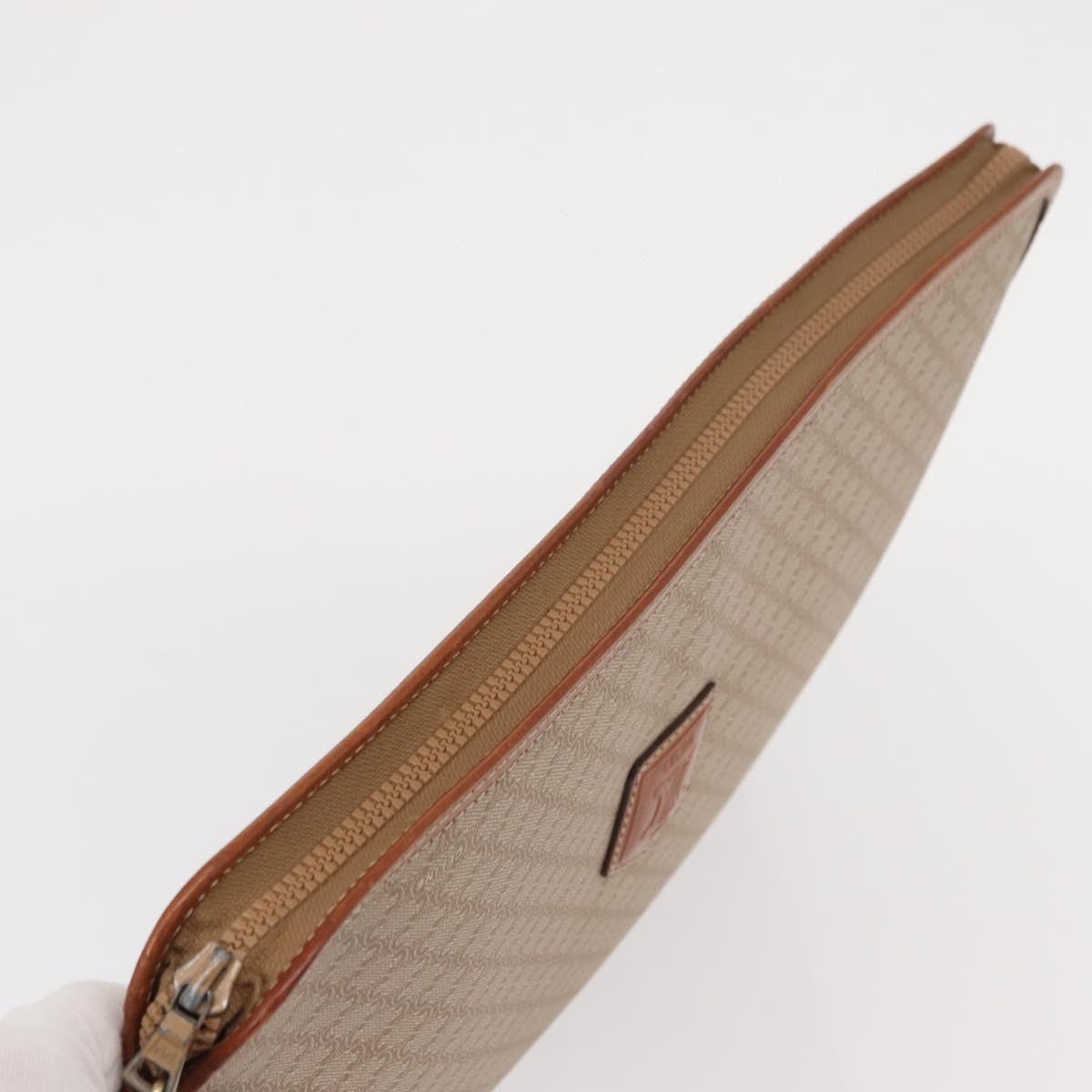 Celine Macadam Pochette Clutch, BEIGE, PVC, Clutche & pouche