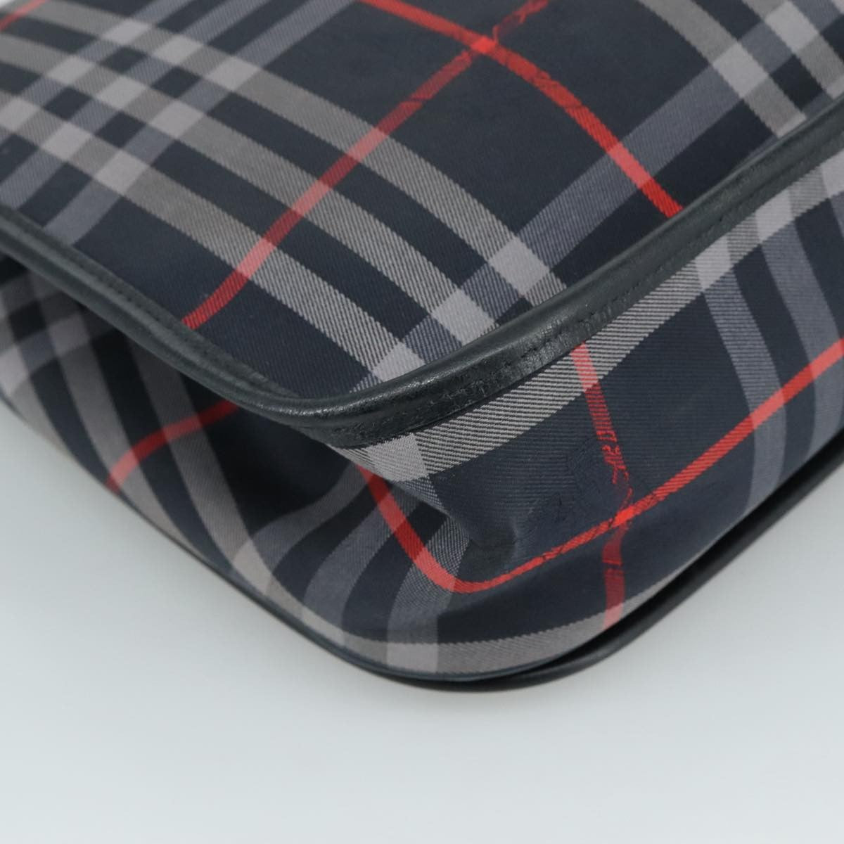 Burberry Nova Check Tote Leather, NAVY, CANVAS, Tote bag