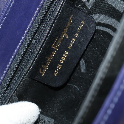 Salvatore Ferragamo Gancini Convertible Top Handle Bag Leather, PURPLE, LEATHER, Handbag