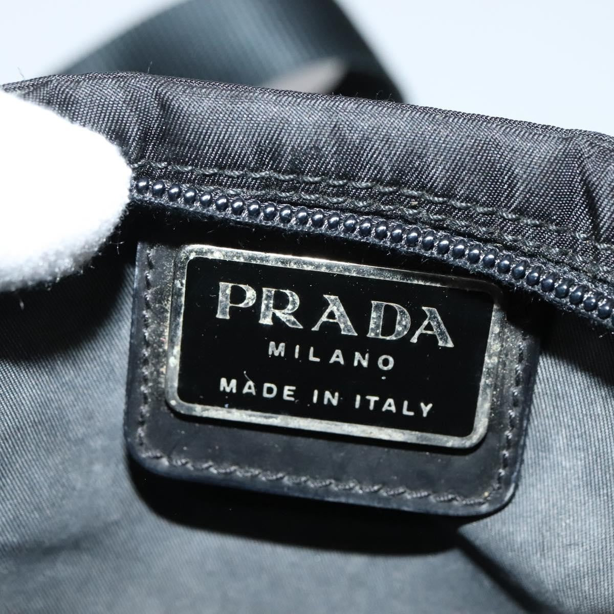 Prada Front Pocket Messenger Bag Tessuto, BLACK, NYLON, Shoulder bag