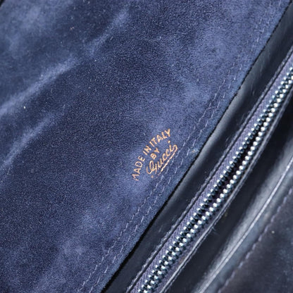 Gucci Vintage Handbag Suede, NAVY, SUEDE, Handbag