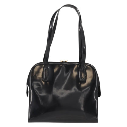 Salvatore Ferragamo Gancini Tote Patent leather, BLACK, PATENT_LEATHER, Tote bag