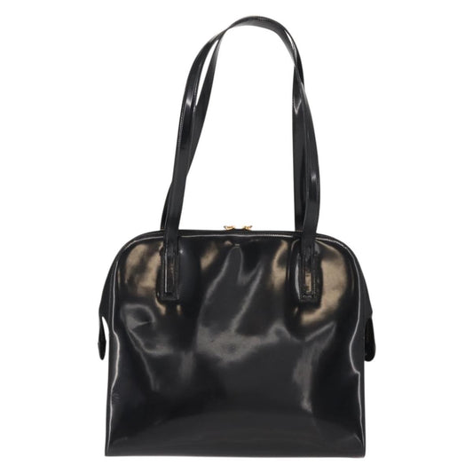 Salvatore Ferragamo Gancini Tote Patent leather, BLACK, PATENT_LEATHER, Tote bag