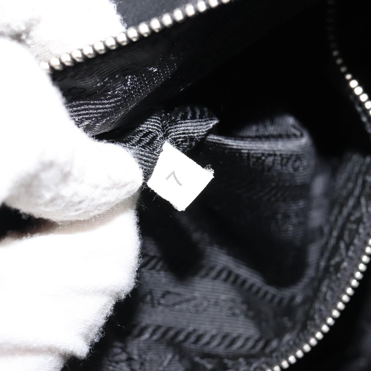 Prada Front Zip Messenger Bag Tessuto, BLACK, NYLON, Shoulder bag