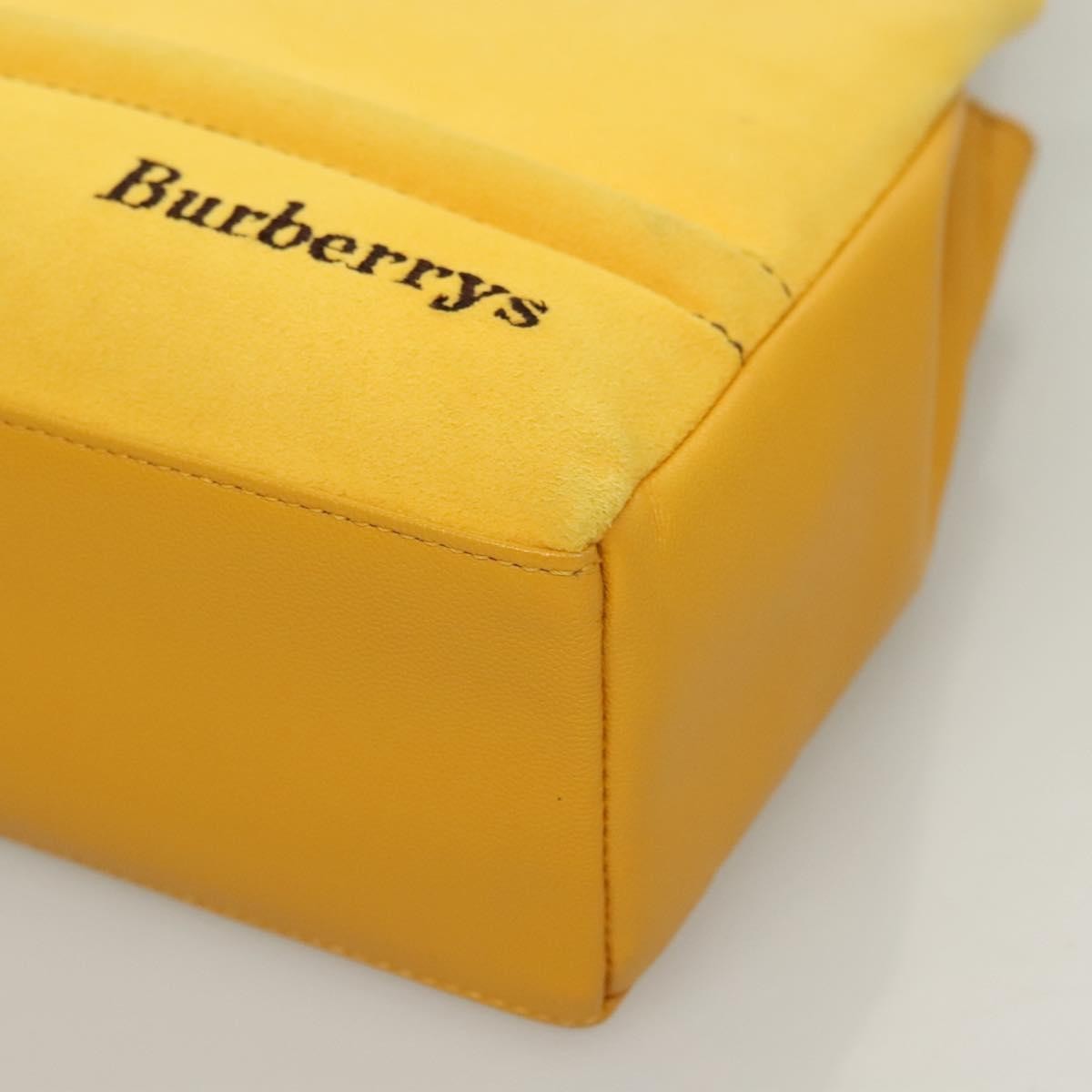 Burberry Vintage Handbag Leather, YELLOW, LEATHER, Handbag
