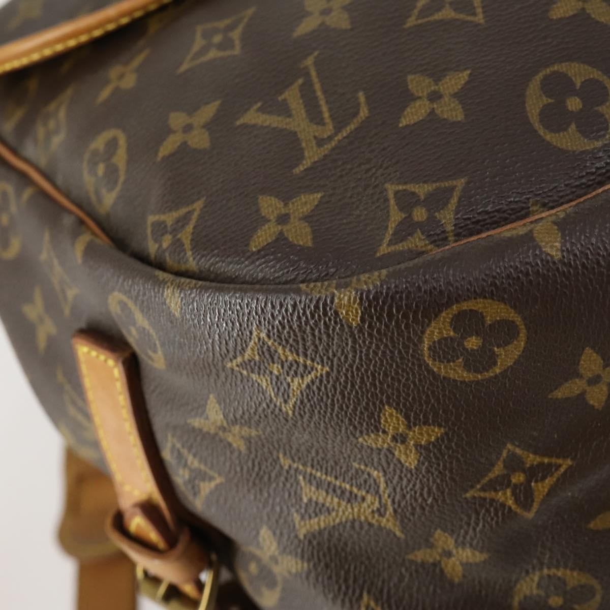 Louis Vuitton Saumur Handbag Monogram Canvas, BROWN, CANVAS, Shoulder bag