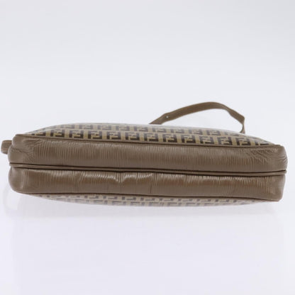 Fendi Vintage Zip Crossbody Bag Zucchino Canvas, BEIGE, CANVAS, Shoulder bag