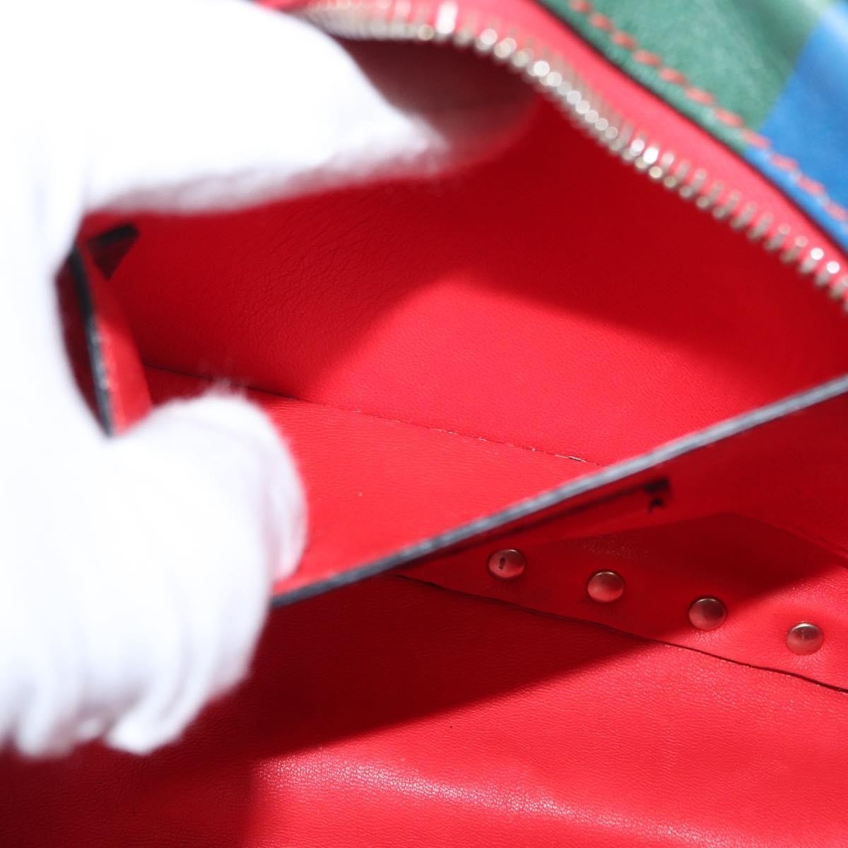 Valentino Garavani Rockstud 1973 Camera Crossbody Bag Striped Leather, GOLD, LEATHER, Shoulder bag