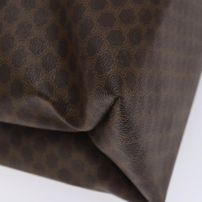 Celine Vintage Macadam Handbag Leather, BROWN, PVC,Leather,Canvas, Handbag