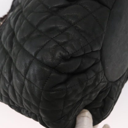Chanel In The Mix Tote Quilted Iridescent Calfskin, BLACK, LEATHER, Shoulder bag