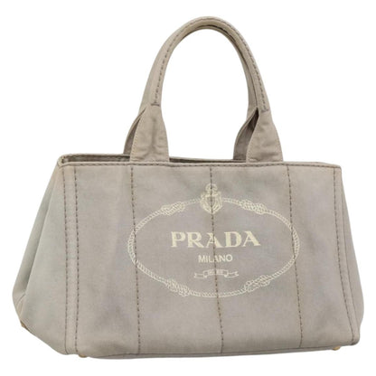Prada Canapa Convertible Tote Canvas, GRAY, CANVAS, Tote bag