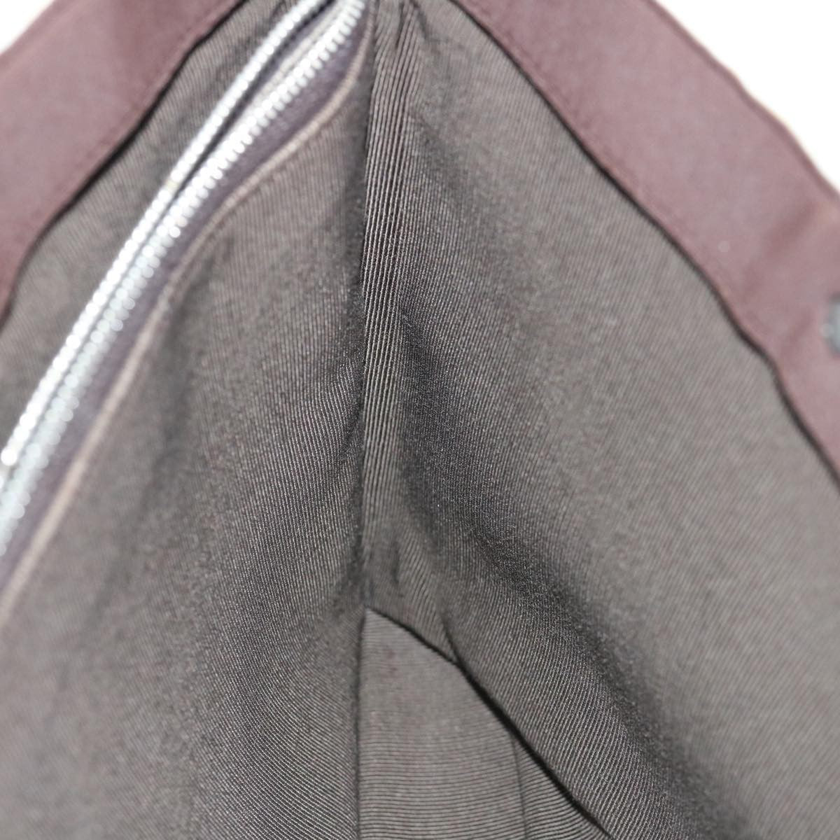 Chanel Vintage Metal Ring Tote Nylon, BROWN, NYLON, Tote bag