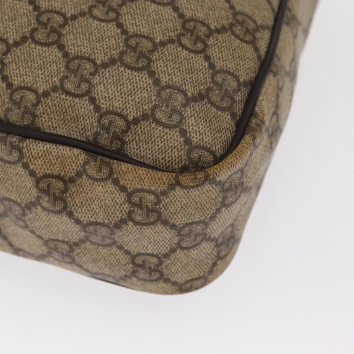 Gucci Front Zip Messenger GG Coated Canvas, BEIGE, CANVAS, Shoulder bag