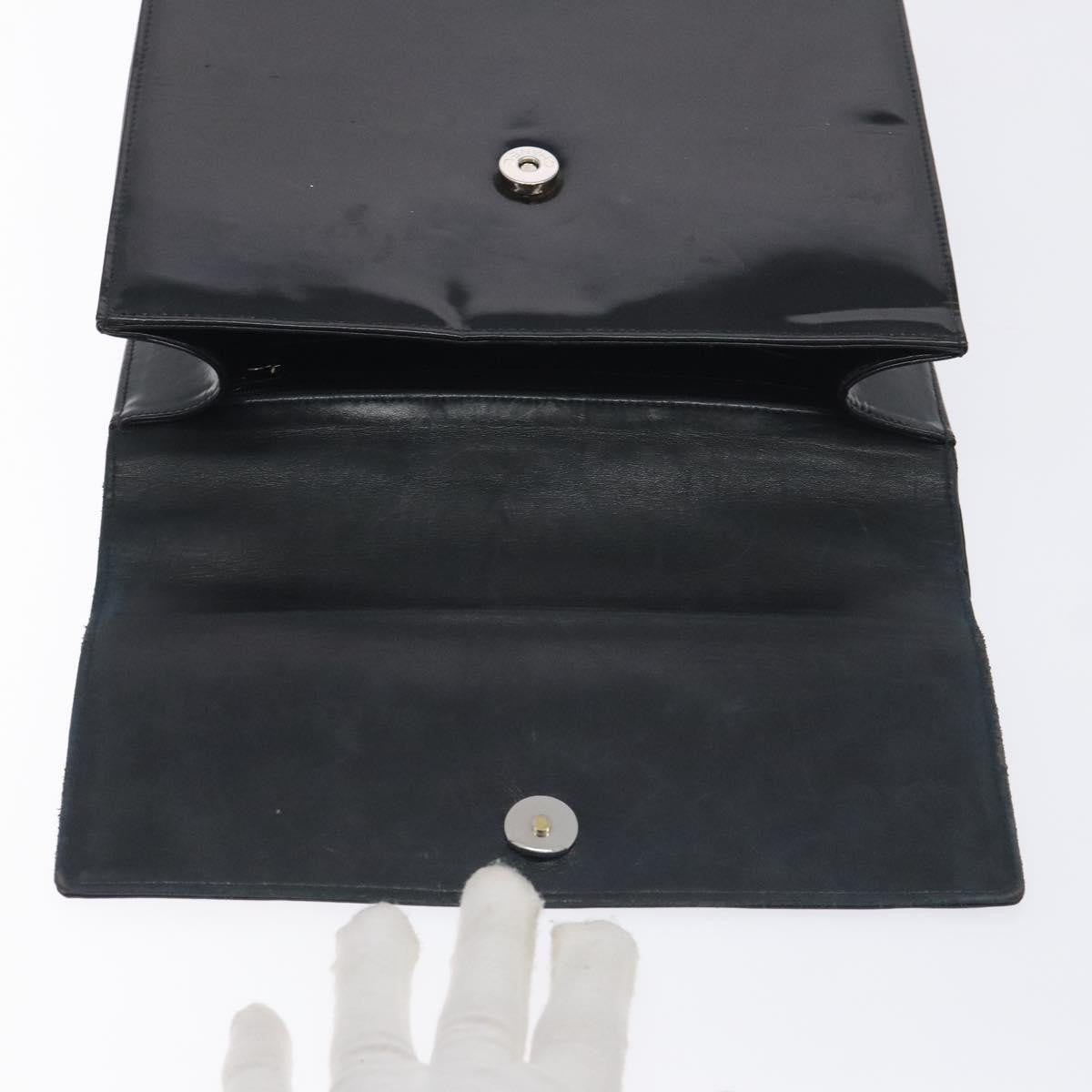 Chanel Vintage CC Box Flap Bag Patent Leather, BLACK, PATENT_LEATHER, Handbag