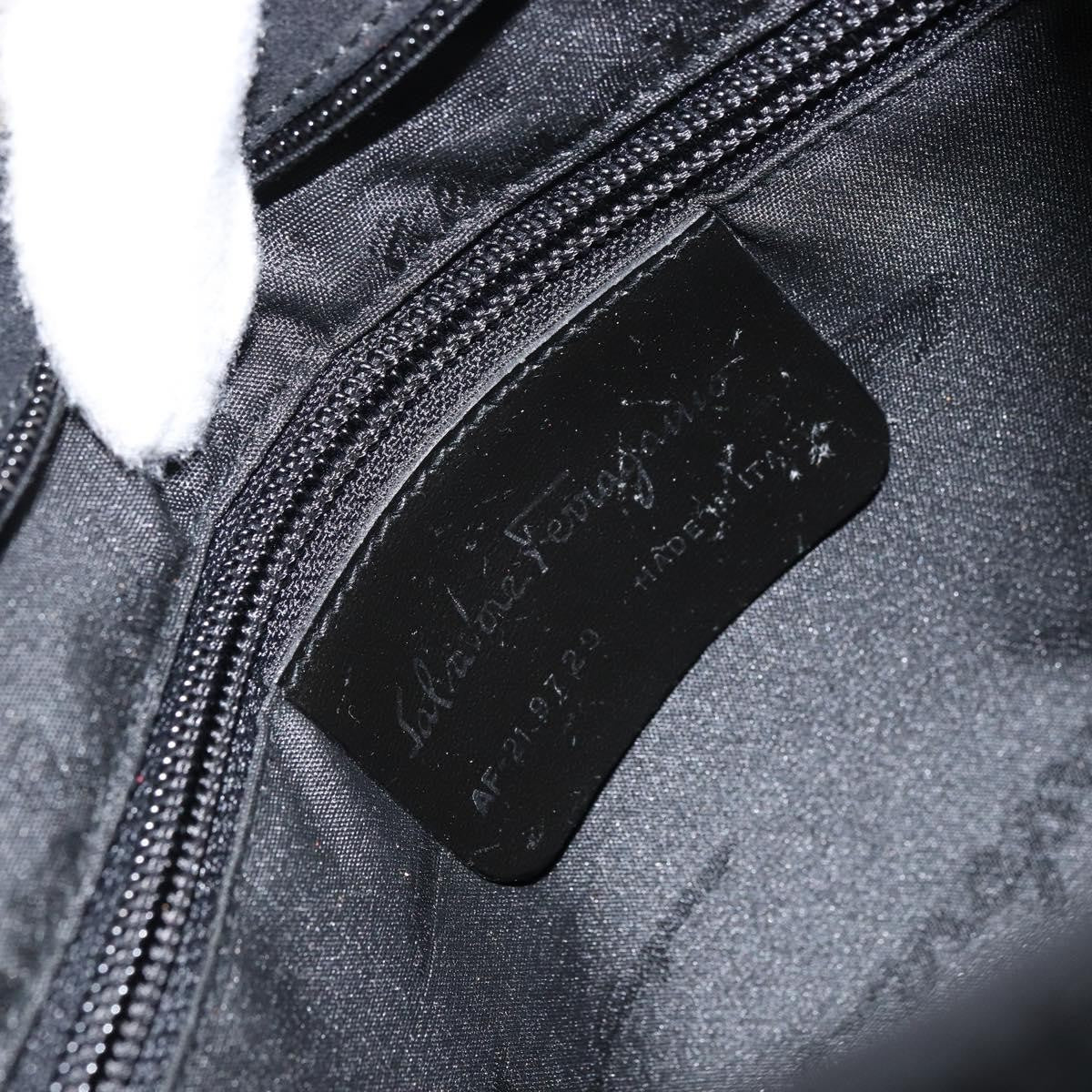 Salvatore Ferragamo Vintage Shoulder Bag Suede, BLACK, SUEDE, Shoulder bag