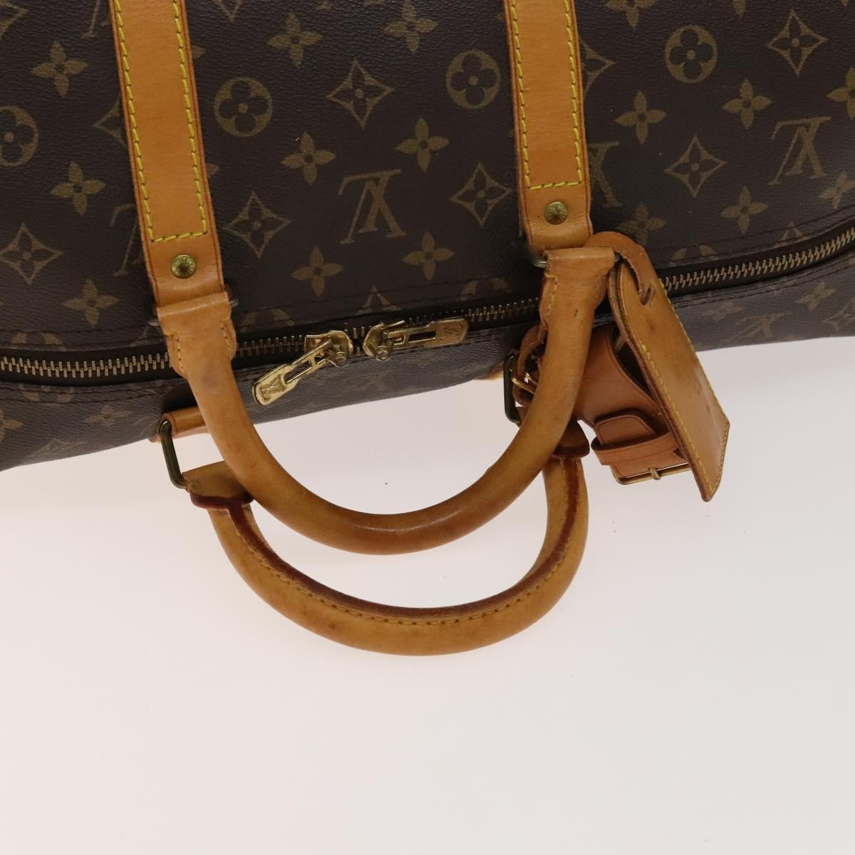 Louis Vuitton Keepall Bag Monogram Canvas, BROWN, CANVAS, Travel bag