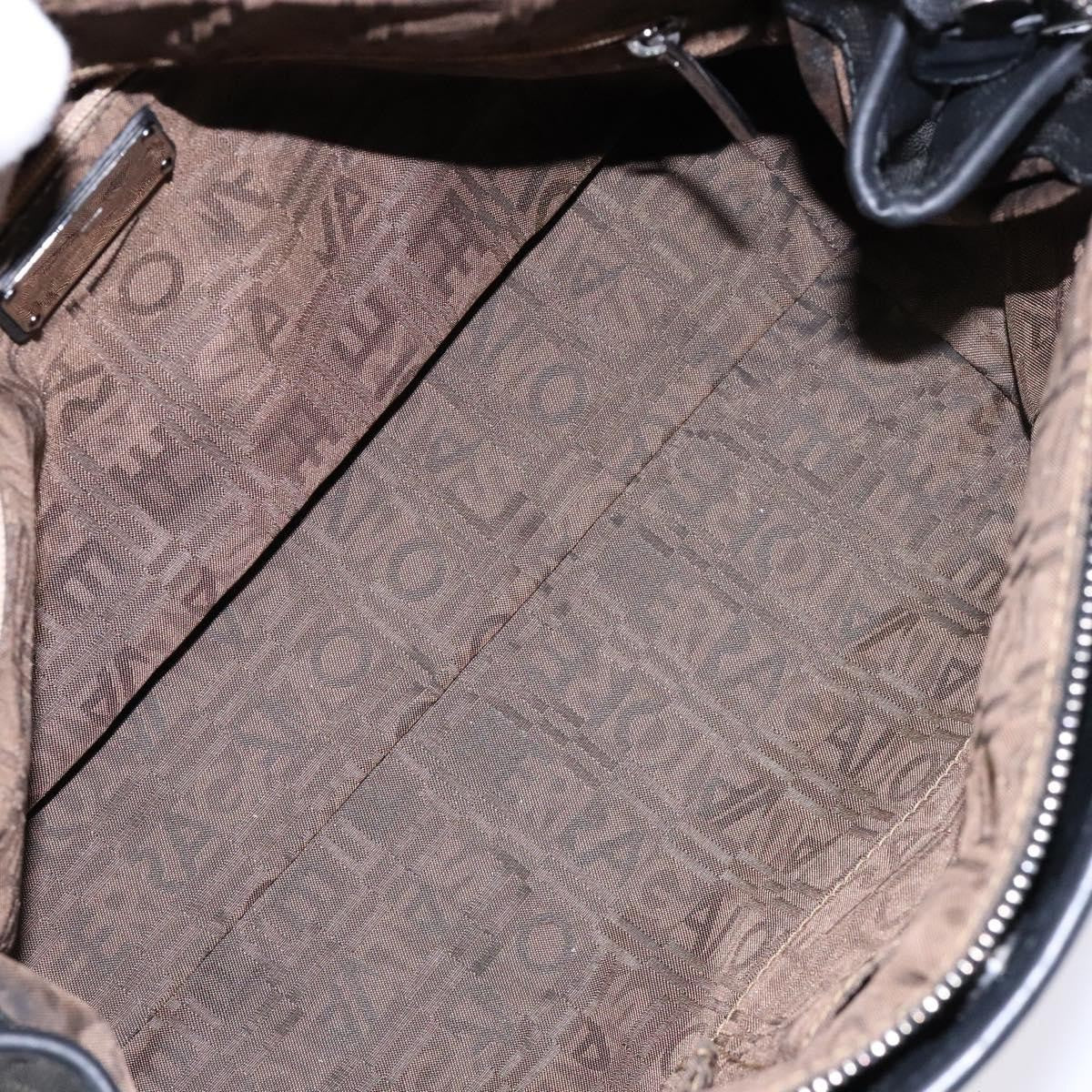 Salvatore Ferragamo Gancini Tote PVC Leather, BLACK, PVC, Tote bag