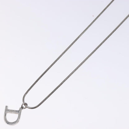 Christian Dior D logo Pendant Necklace Metal, SILVER, METAL, Necklace