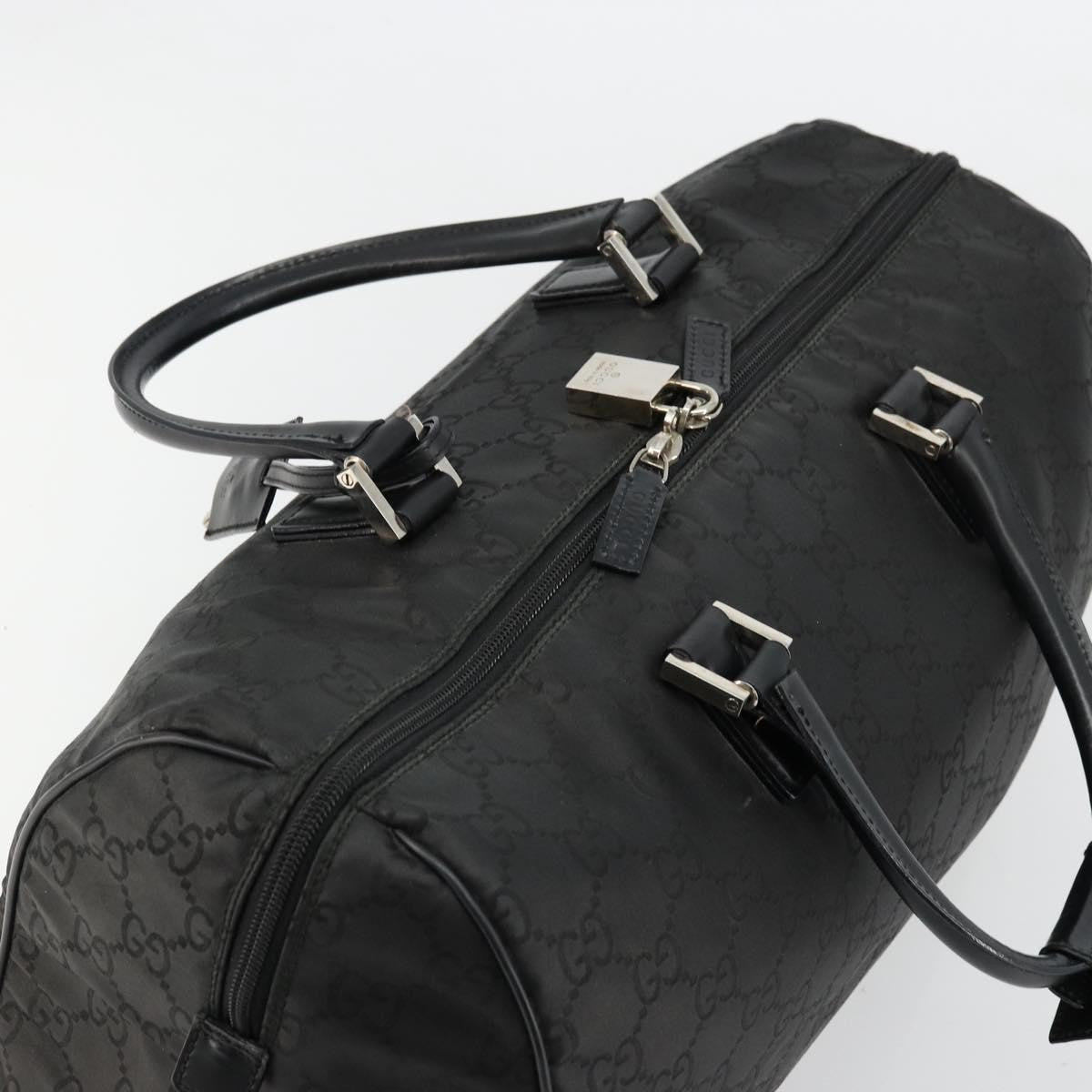 Gucci Duffle Bag Jumbo GG Embossed Leather, Black, PVC, Handbag