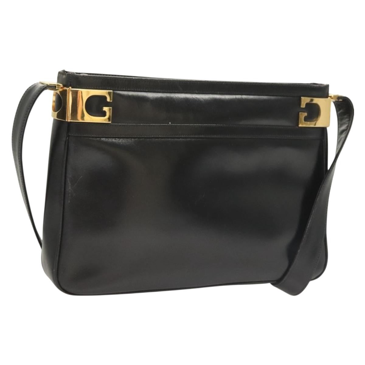 Gucci Vintage Shoulder Bag Leather, BLACK, LEATHER, Shoulder bag