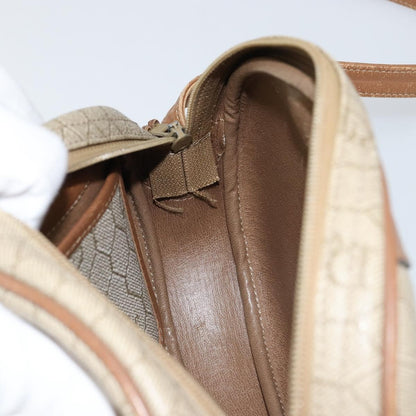 Christian Dior Vintage Honeycomb Shoulder Bag Canvas, BEIGE, CANVAS, Shoulder bag