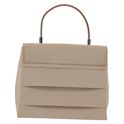 Salvatore Ferragamo Vintage Gancini Cage Top Handle Bag Canvas, BEIGE, CANVAS, Bag