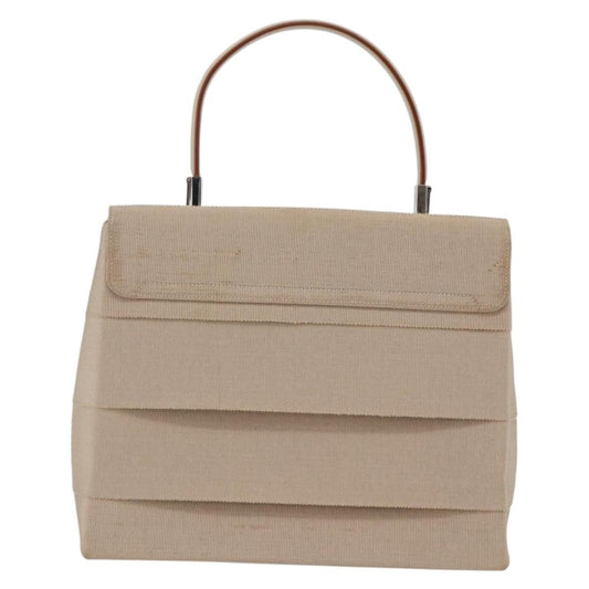 Salvatore Ferragamo Vintage Gancini Cage Top Handle Bag Canvas, BEIGE, CANVAS, Bag