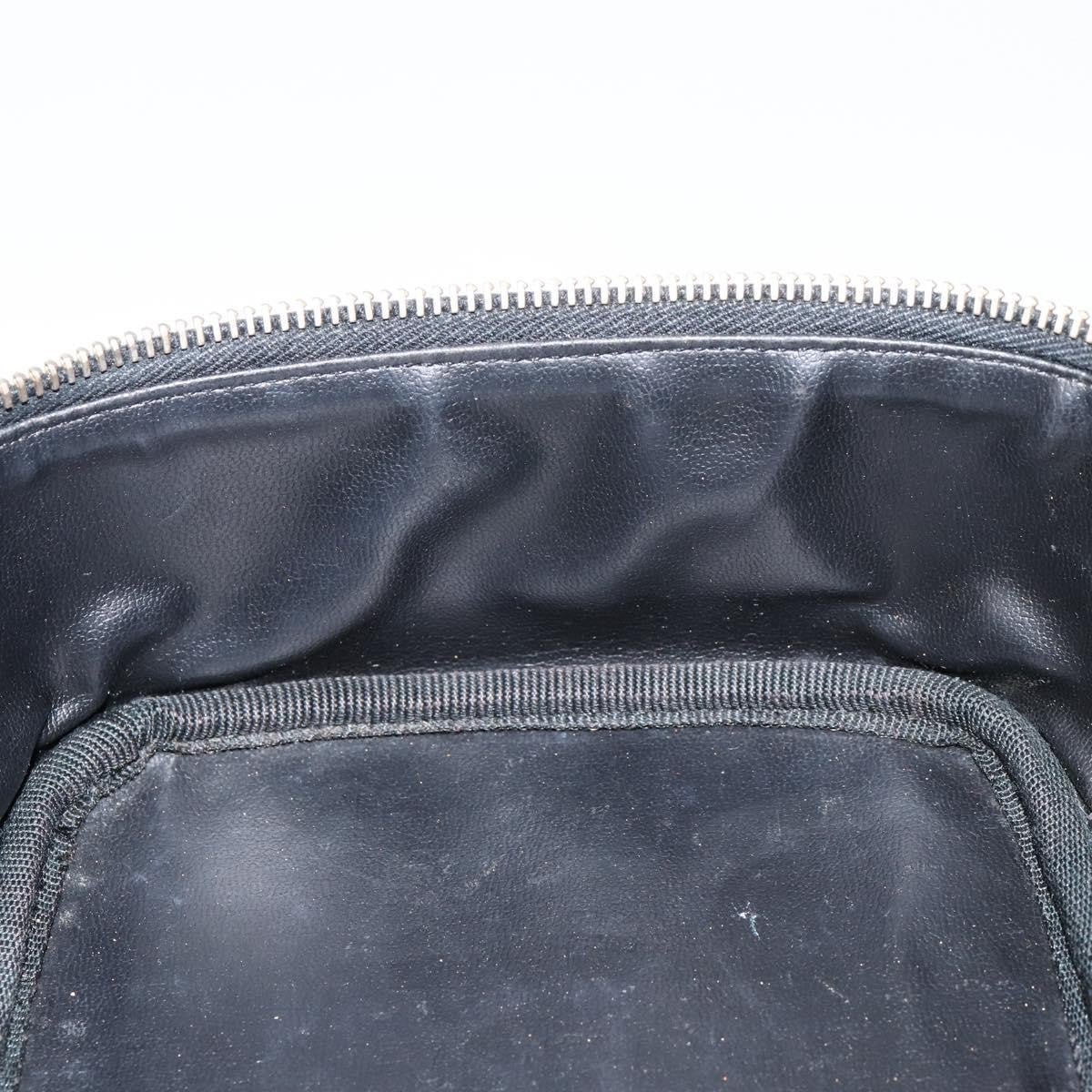 Chanel Vintage Cosmetic Case Leather, BLACK, LEATHER, Clutche & pouche