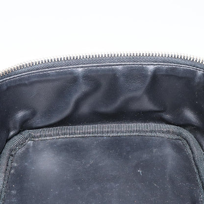 Chanel Vintage Cosmetic Case Leather, BLACK, LEATHER, Clutche & pouche