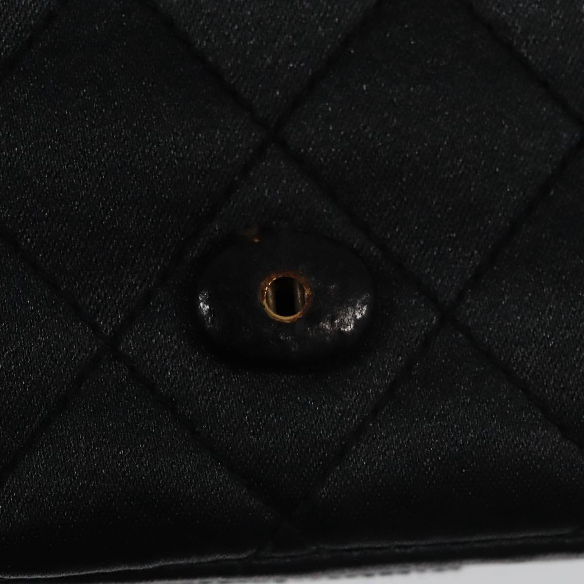 Chanel Camellia Charms Wallet on Chain Silk, BLACK, SATIN, Wallets