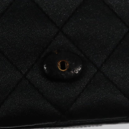 Chanel Camellia Charms Wallet on Chain Silk, BLACK, SATIN, Wallets