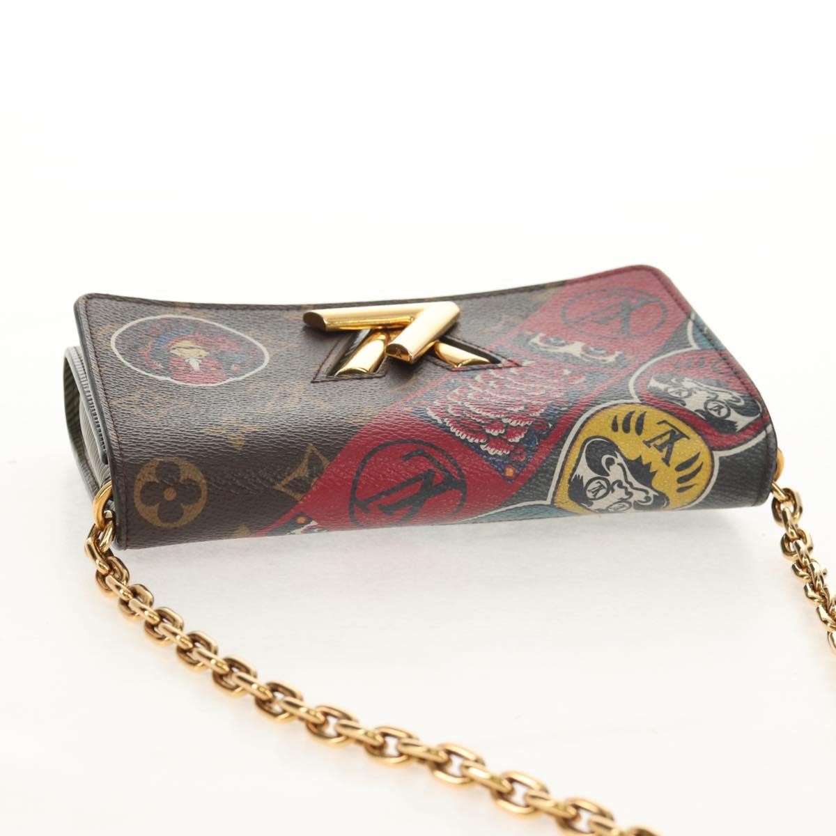 Louis Vuitton Twist Chain Wallet Limited Edition Kabuki Stickers Monogram Canvas, MULTICOLOUR, CANVAS, Clutche & pouche