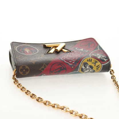 Louis Vuitton Twist Chain Wallet Limited Edition Kabuki Stickers Monogram Canvas, MULTICOLOUR, CANVAS, Clutche & pouche