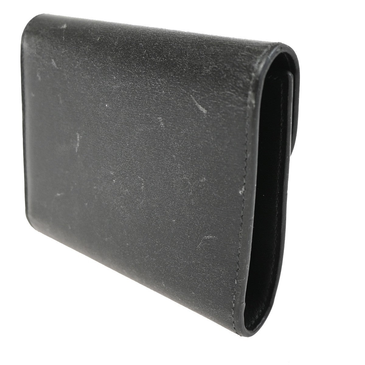 Celine Triomphe Trifold Wallet Leather, BLACK, LEATHER, Wallets